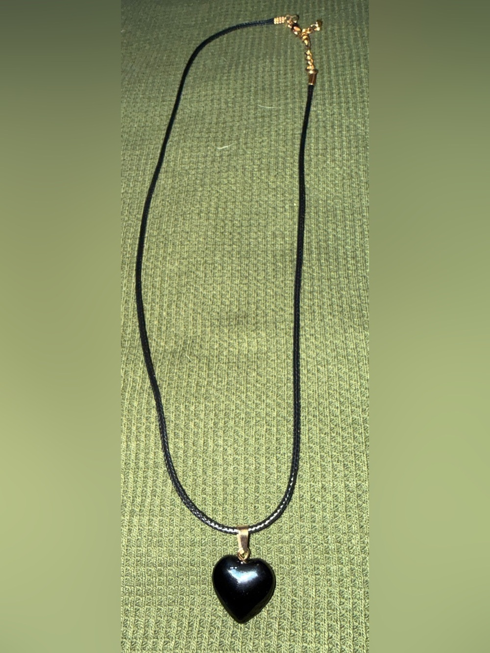 Black Heart Pendant Necklace - Unbranded